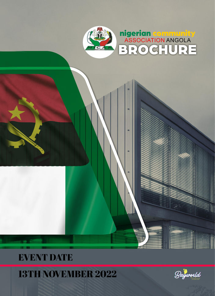 Cover of the 2022 Nigerian Community Association Angola brochure
